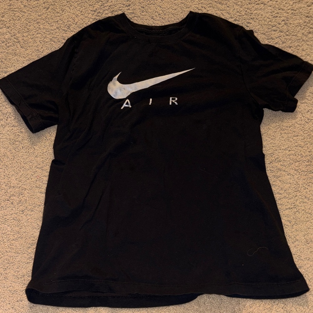 Nike Black Tee with White Swoosh